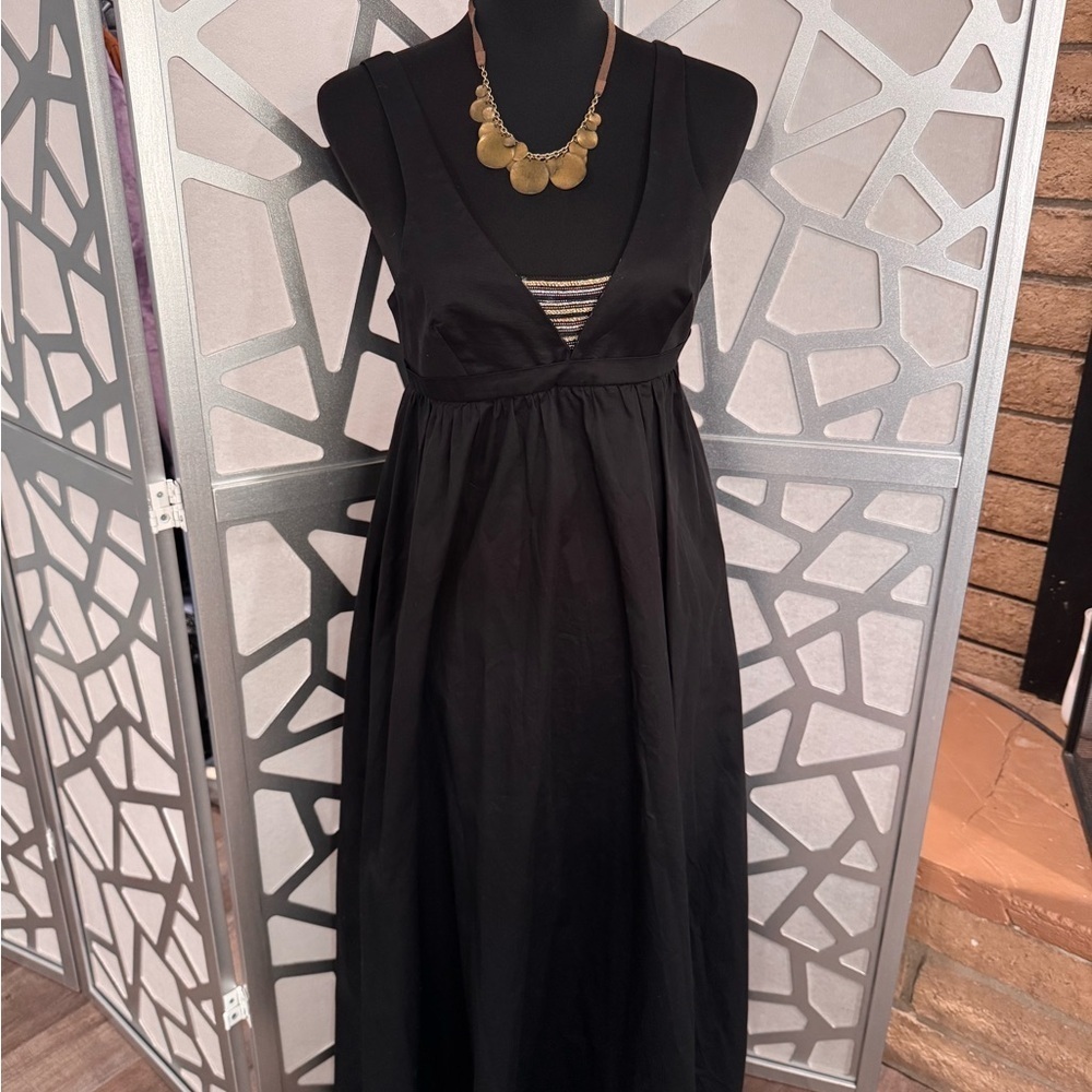 🖤 ZARA Black Maxi Dress with Beaded Detail – Size S 🖤